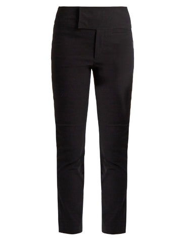 Ovida cropped flared cotton-blend trousers