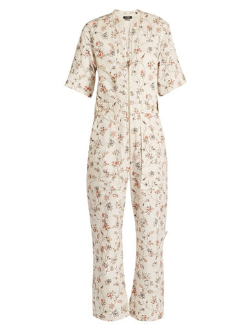 Talma floral-print cotton jumpsuit