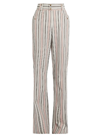 Selina high-rise striped trousers