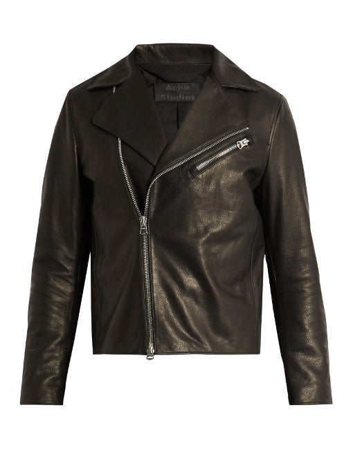 Axl suede-panel leather jacket