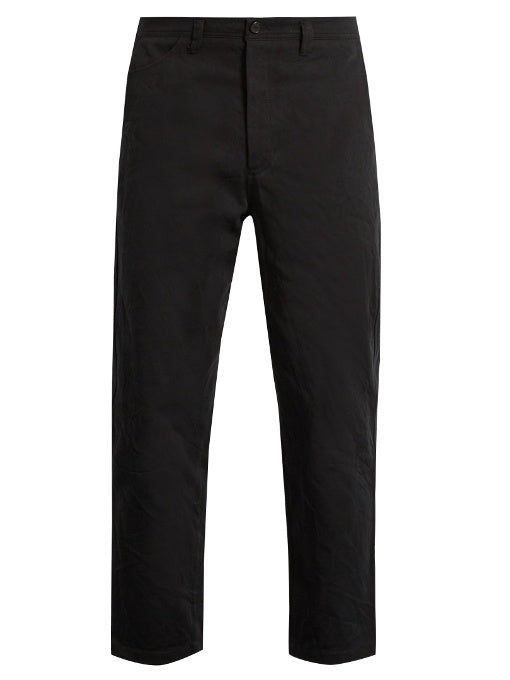 Angus Salt cropped cotton chino trousers