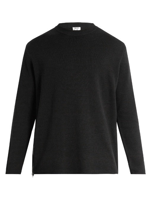 Kicha side-zip wool-blend sweater