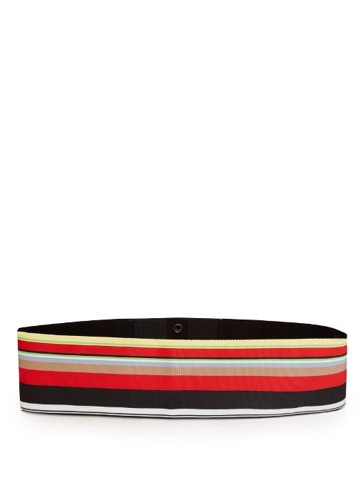 Striped ribbon belt