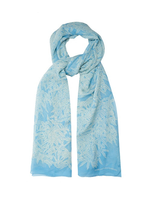 Lepic-print silk-chiffon scarf