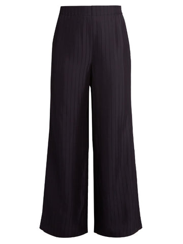 Tennessee shadow-striped wide-leg trousers