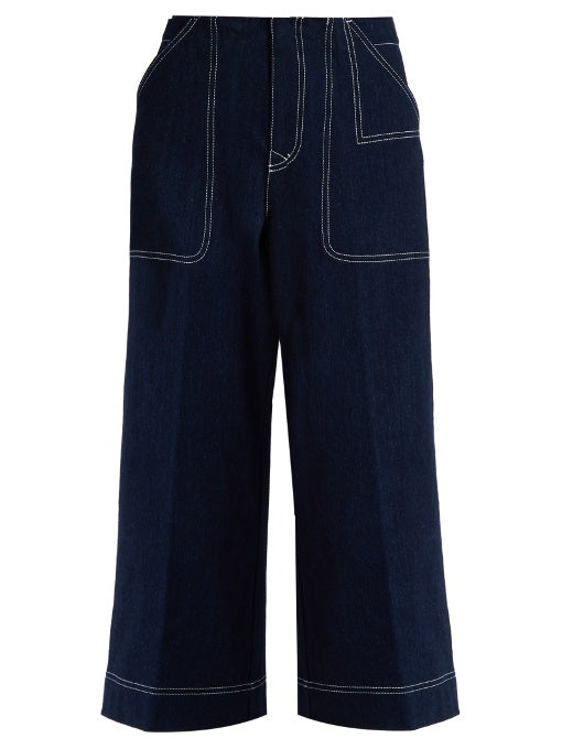 Texel cropped wide-leg jeans