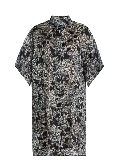 Debrah paisley-print step-hem shirtdress