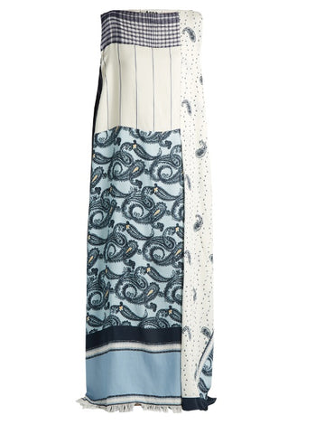 Dulcia paisley-print boat-neck dress
