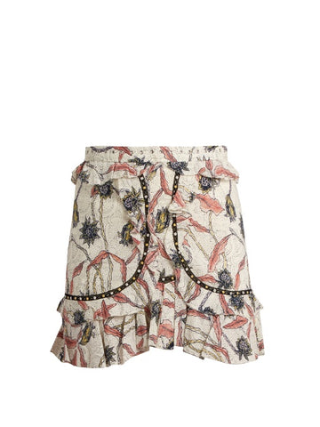 Ugi floral-print cotton skirt