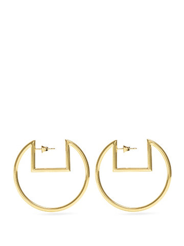 Squared-top hoop earrings