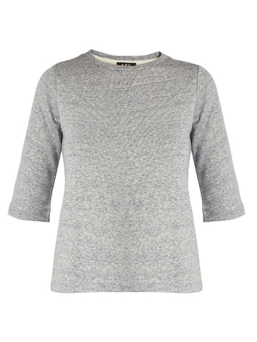 Ida short-sleeved cotton-blend sweatshirt