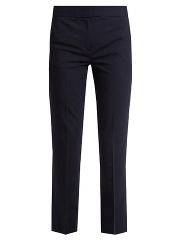 Slim-leg stretch-wool trousers