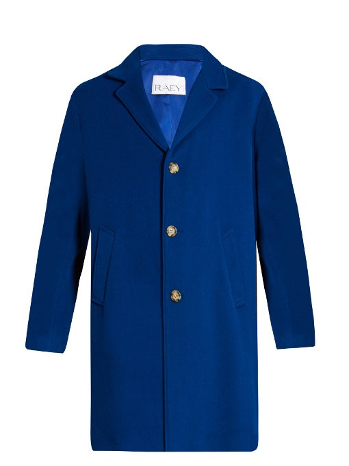 Three-button wool-blend coat