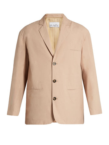Soft-tailored cotton-blend blazer