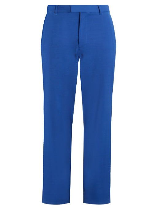 Flat-front chino trousers