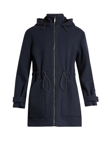 Zip-through wool duffle coat