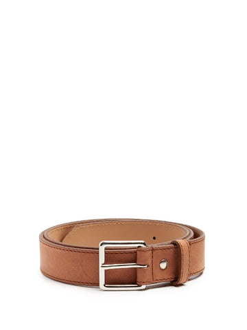 Paris brushed-leather belt